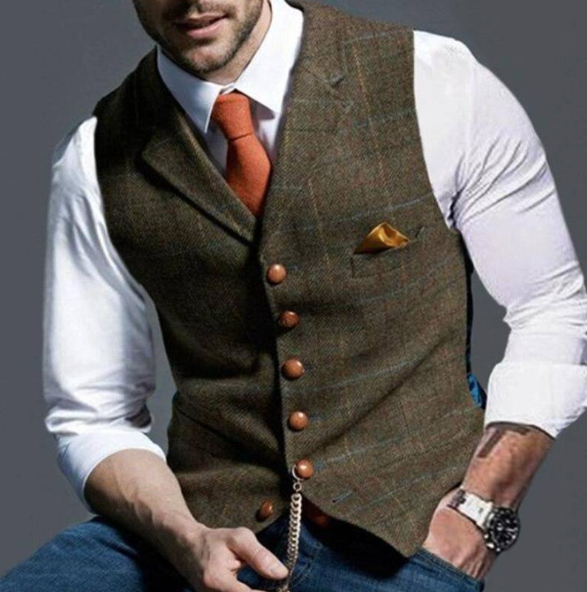 Gilet Sans Manches Pour Homme | Avec Boutons