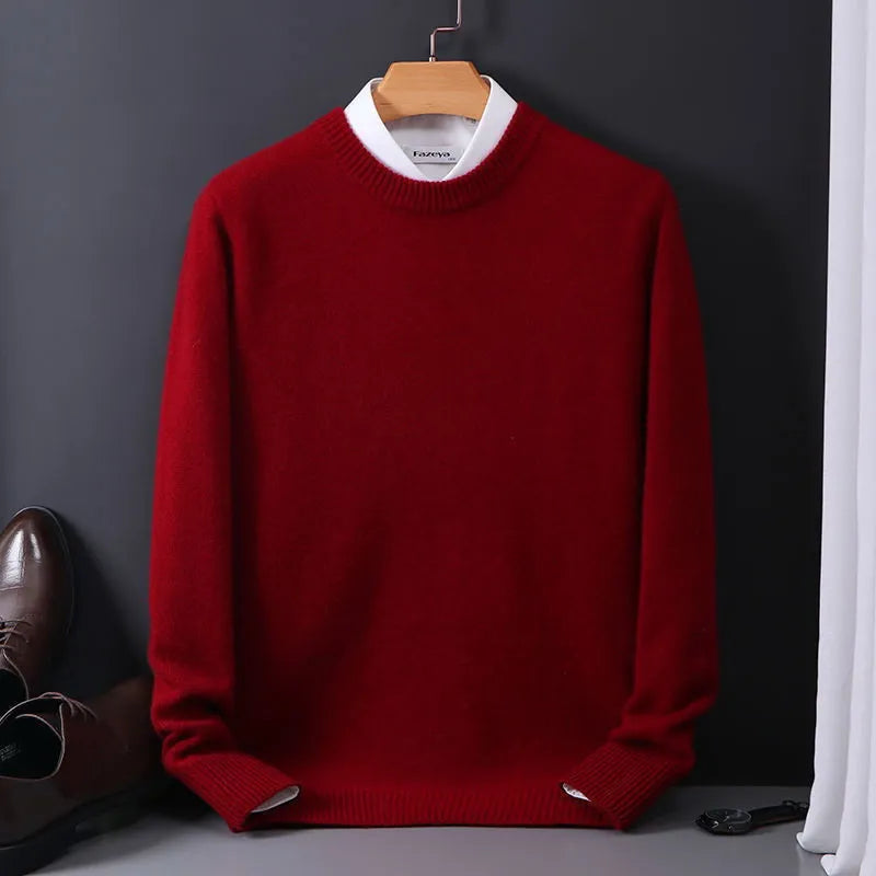 Pull En Cachemire Col Rond Pour Homme | Manches Longues