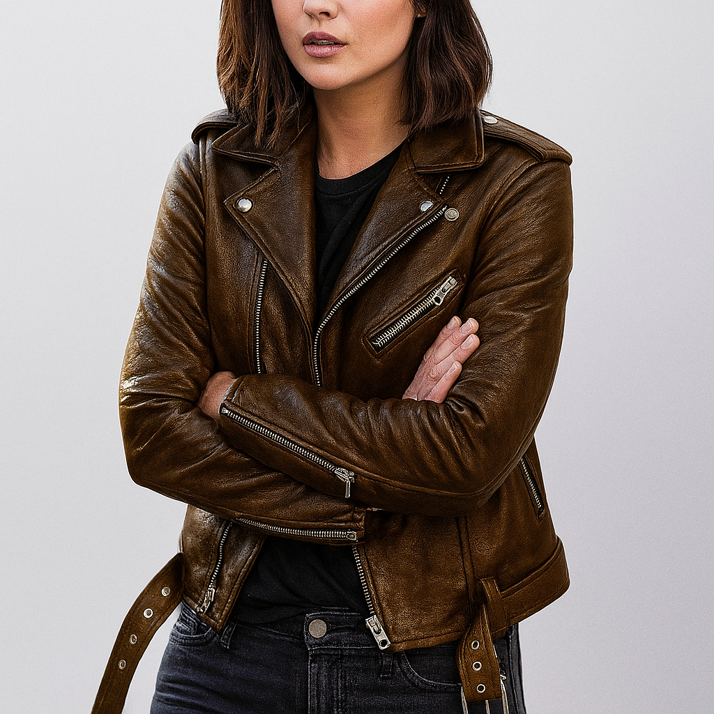 Veste En Cuir Pour Femme | Coupe Slim
