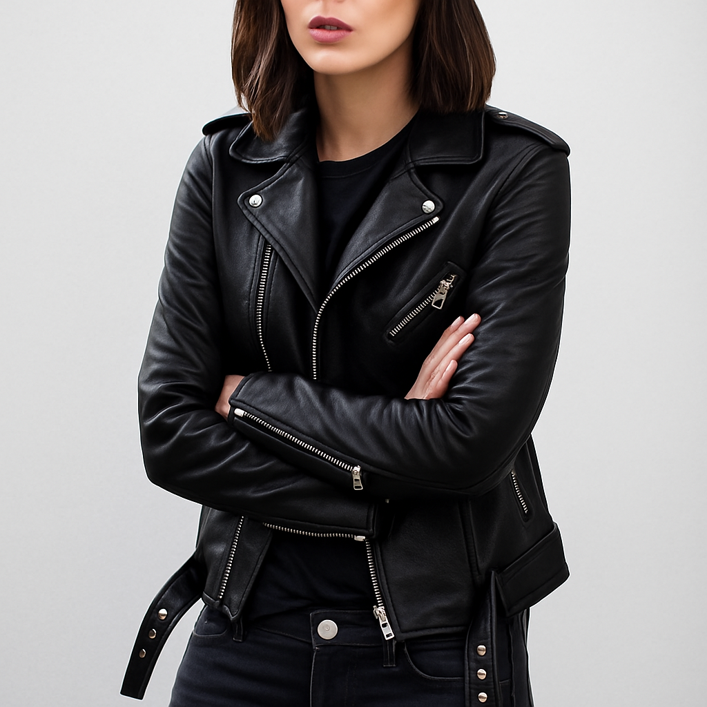 Veste En Cuir Pour Femme | Coupe Slim