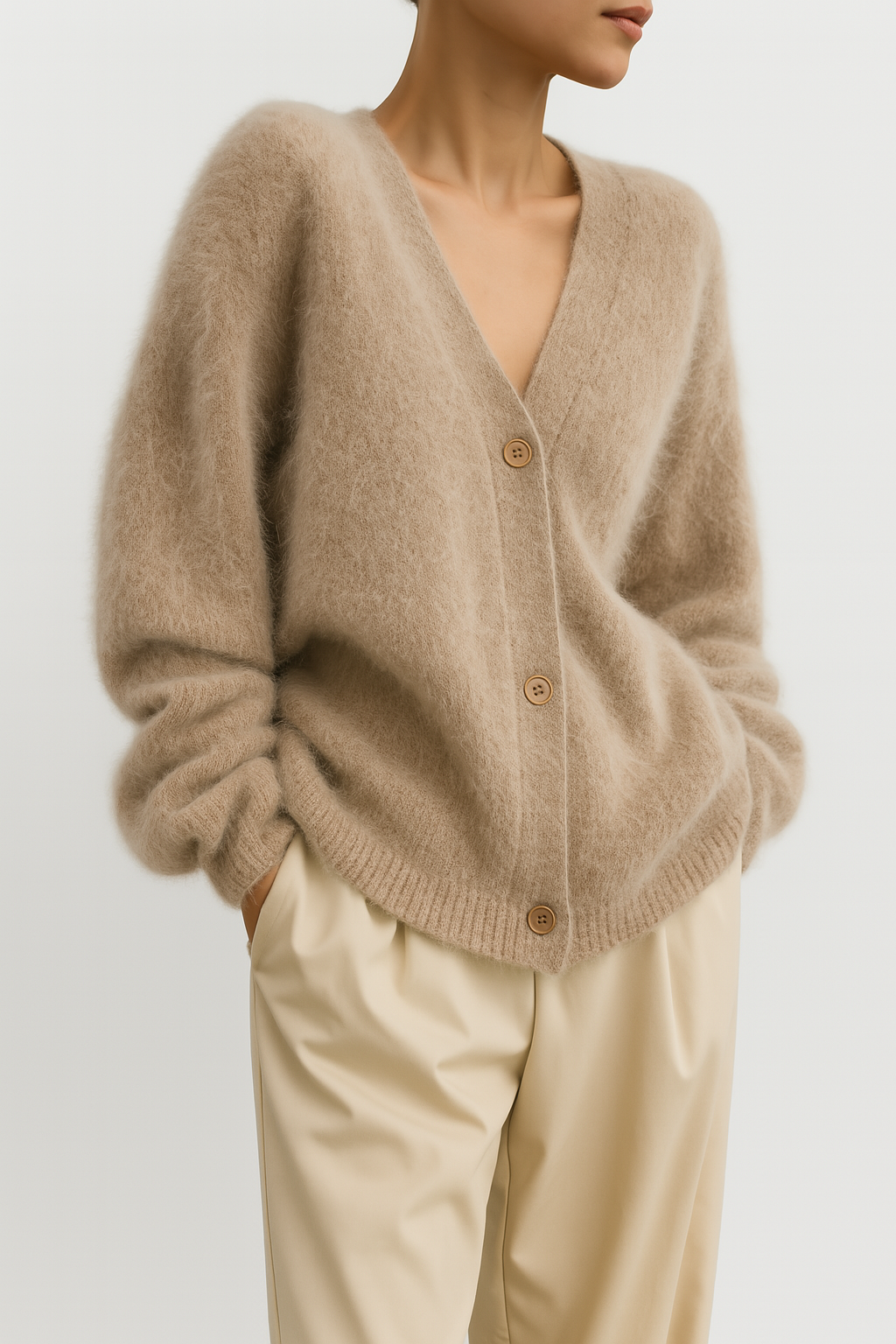 Cardigan Tendance D'hiver En Cachemire Pour Femme