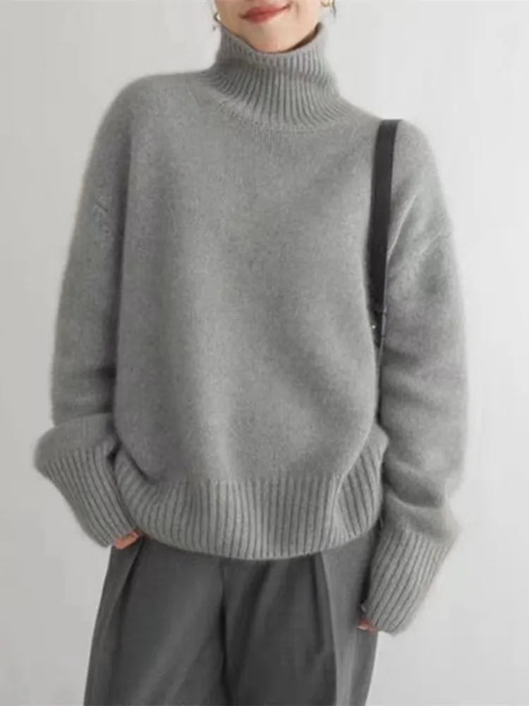 Col Roulé Oversize En Cachemire Pour Femme | Hiver