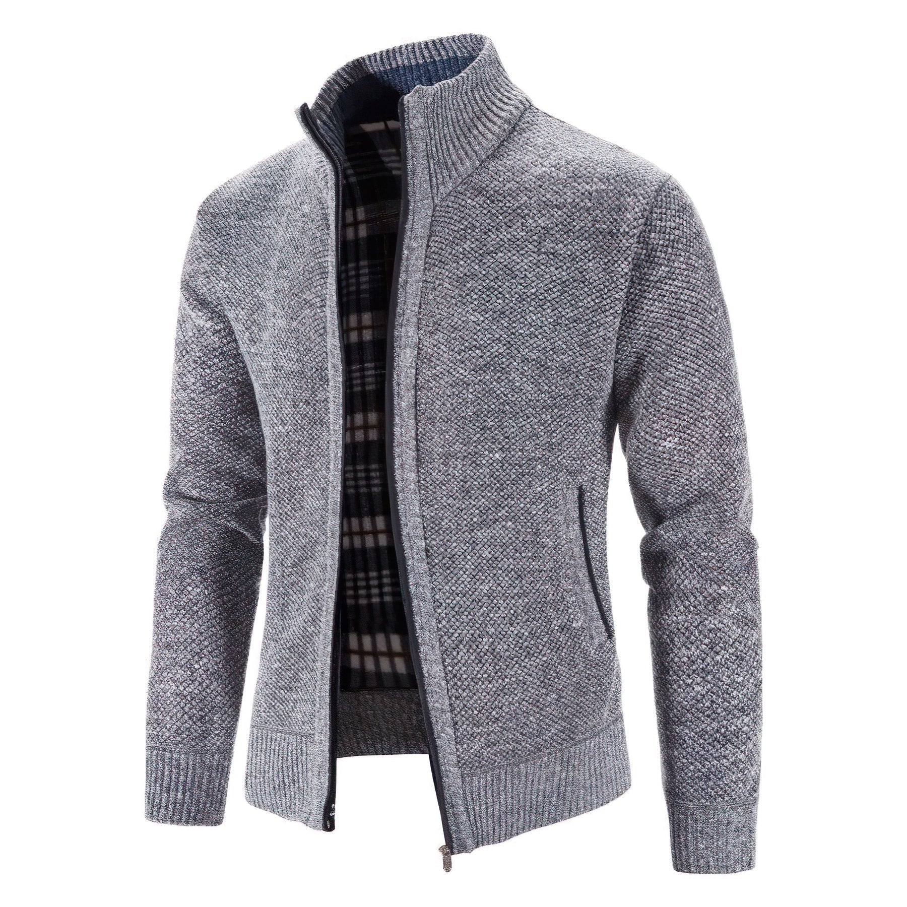 Cardigan Zippé À Col Montant Pour Homme | Hiver