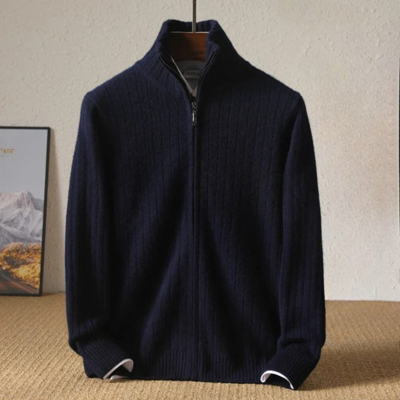 Pull D’Hiver En Cachemire Pour Homme | Avec Fermeture Éclair