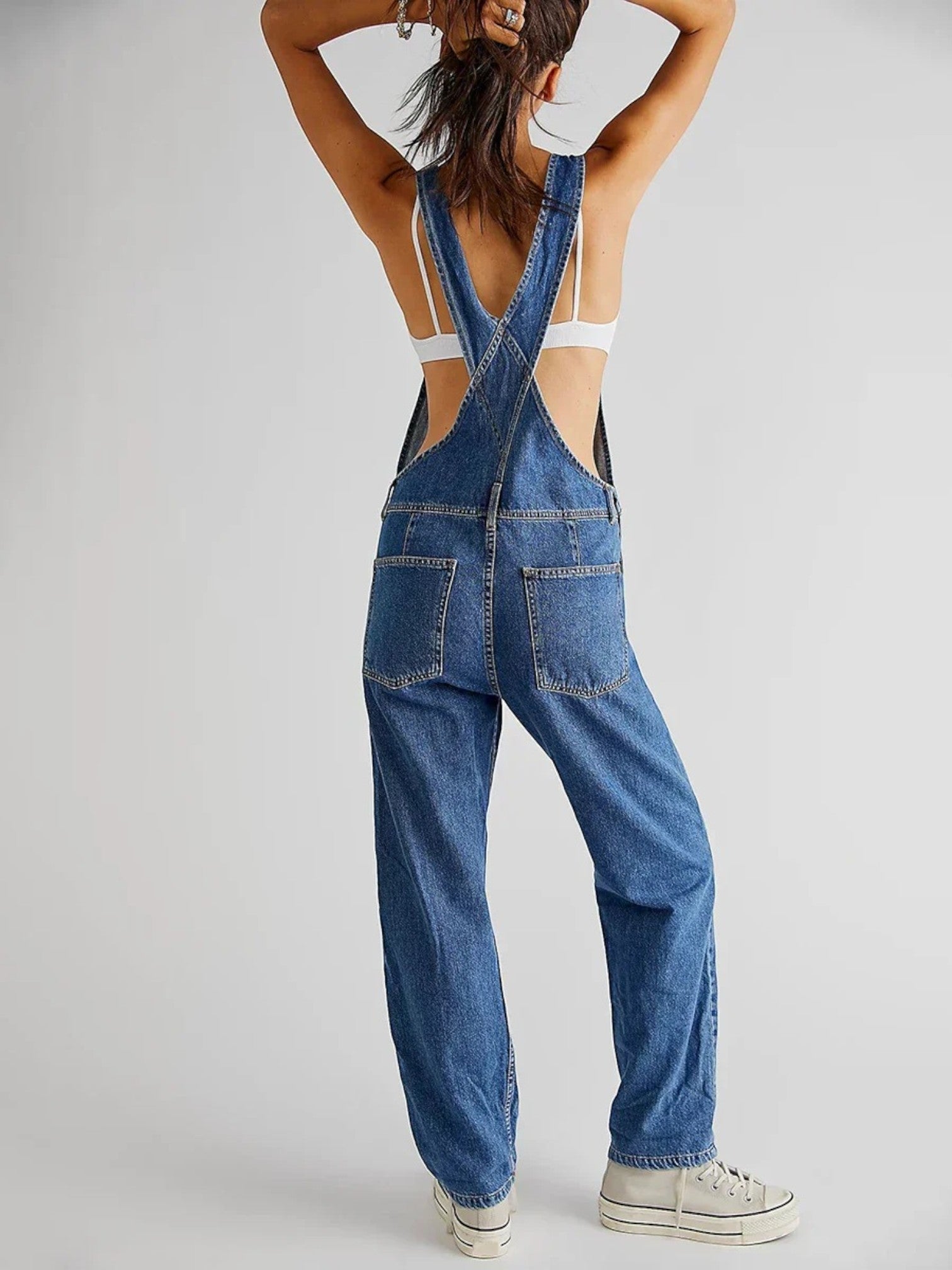 Calista | Salopette Ample En Jean Pour Femme