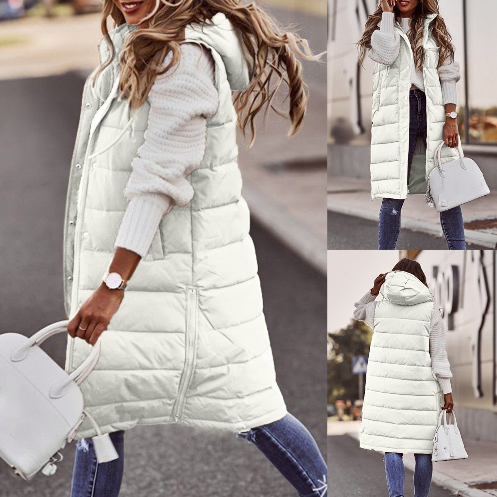 Gilet Long Et Matelassé Pour Femme | Chaud