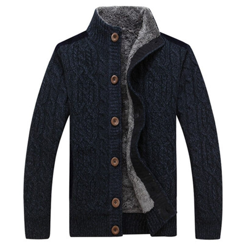 Cardigan En Tricot Avec Doublure En Peluche Pour Homme | Hiver