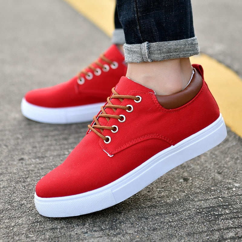 Baskets Décontractées À Lacets Pour Homme | Semelle Blanche