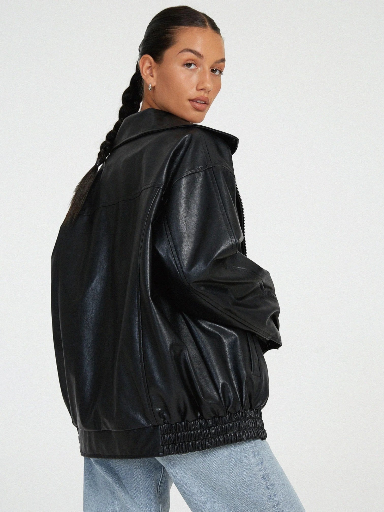 Estelle | Veste En Cuir Oversize Pour Femme