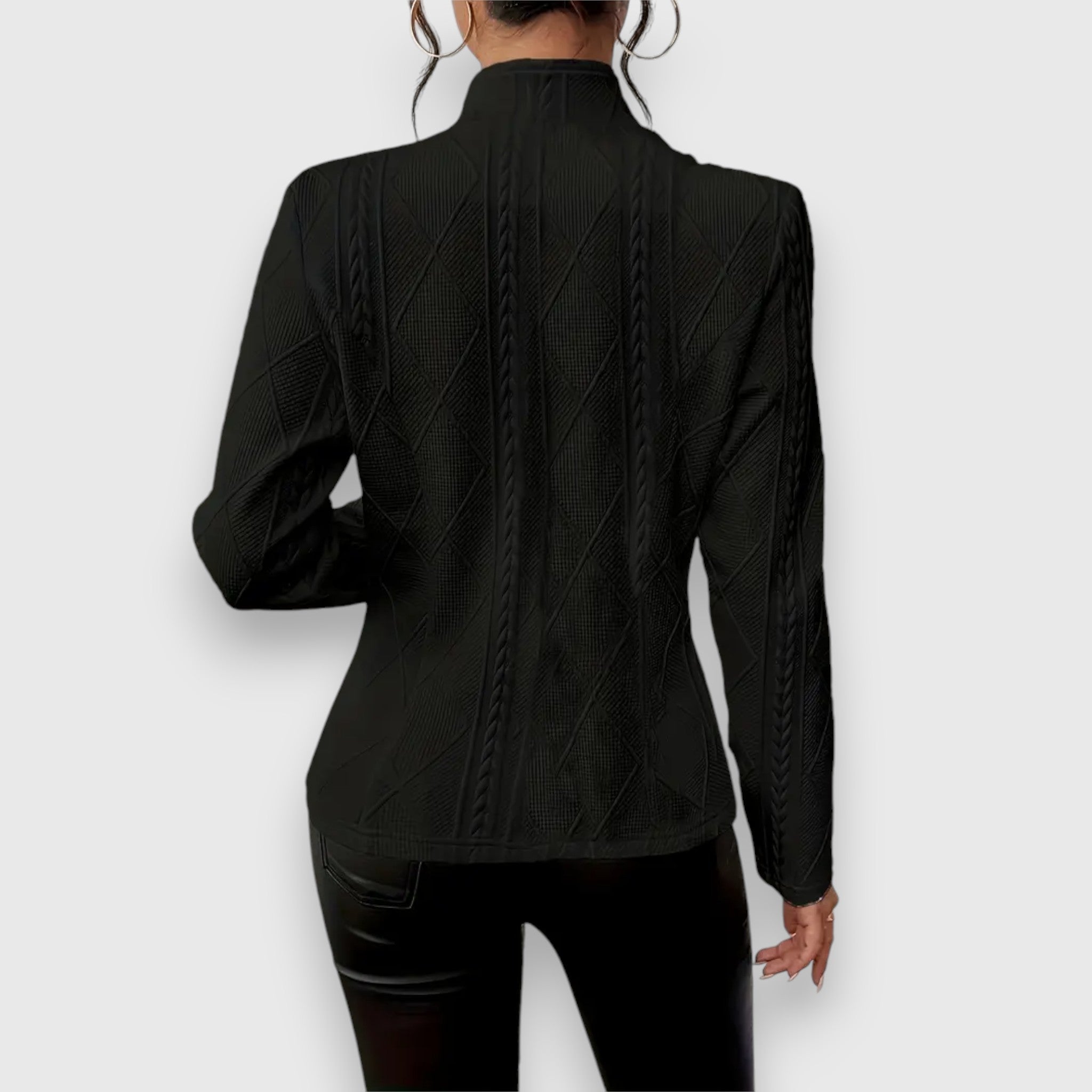 Blazer En Tricot À Manches Longues Pour Femme | Boutonné