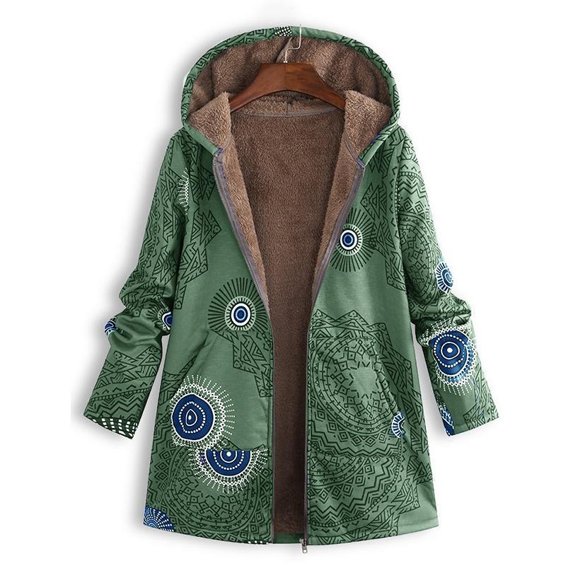 Veste À Capuche À Motifs Pour Femme | Hiver