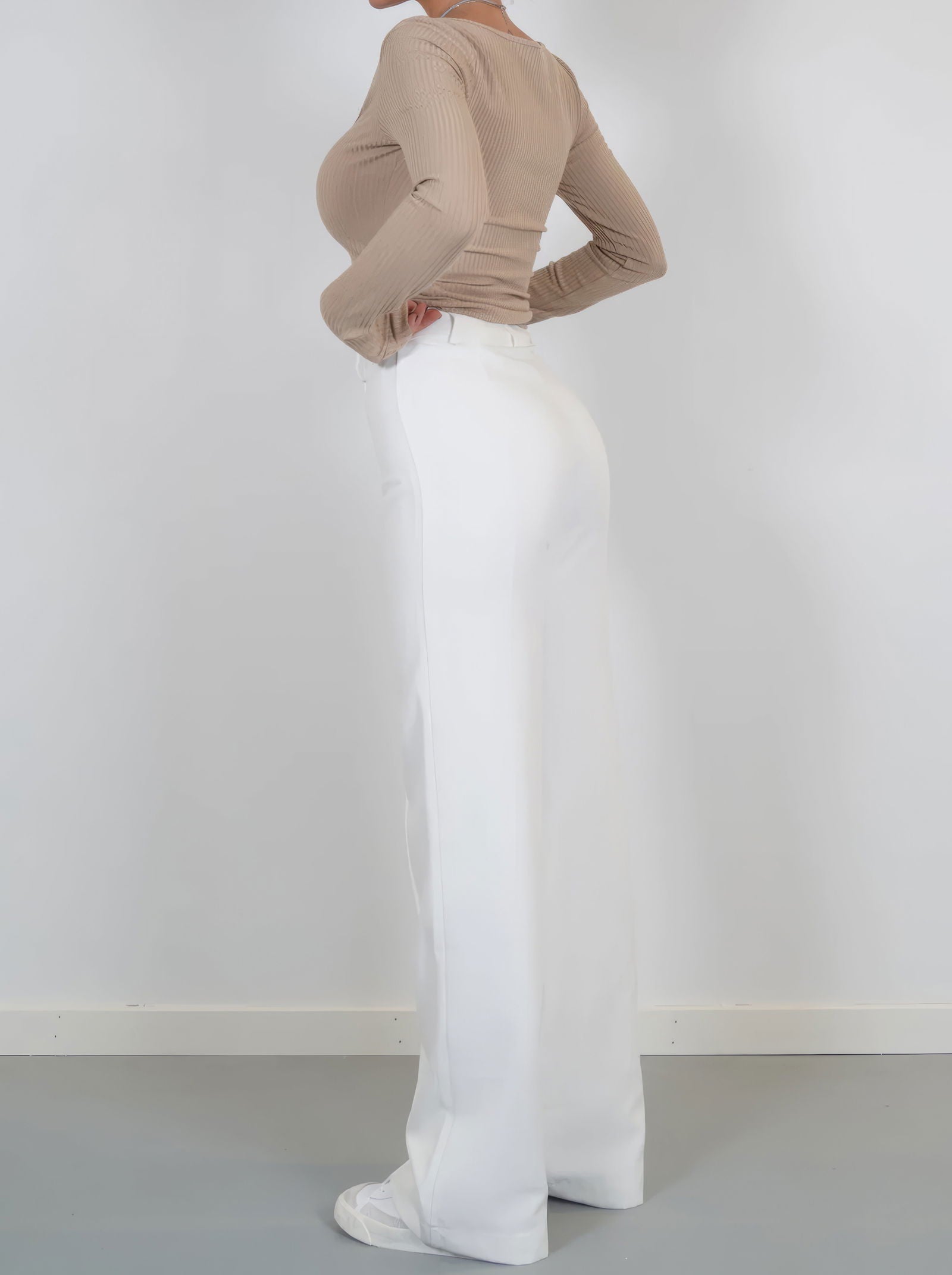 Pantalon Large Zippé Pour Femme | Tendance