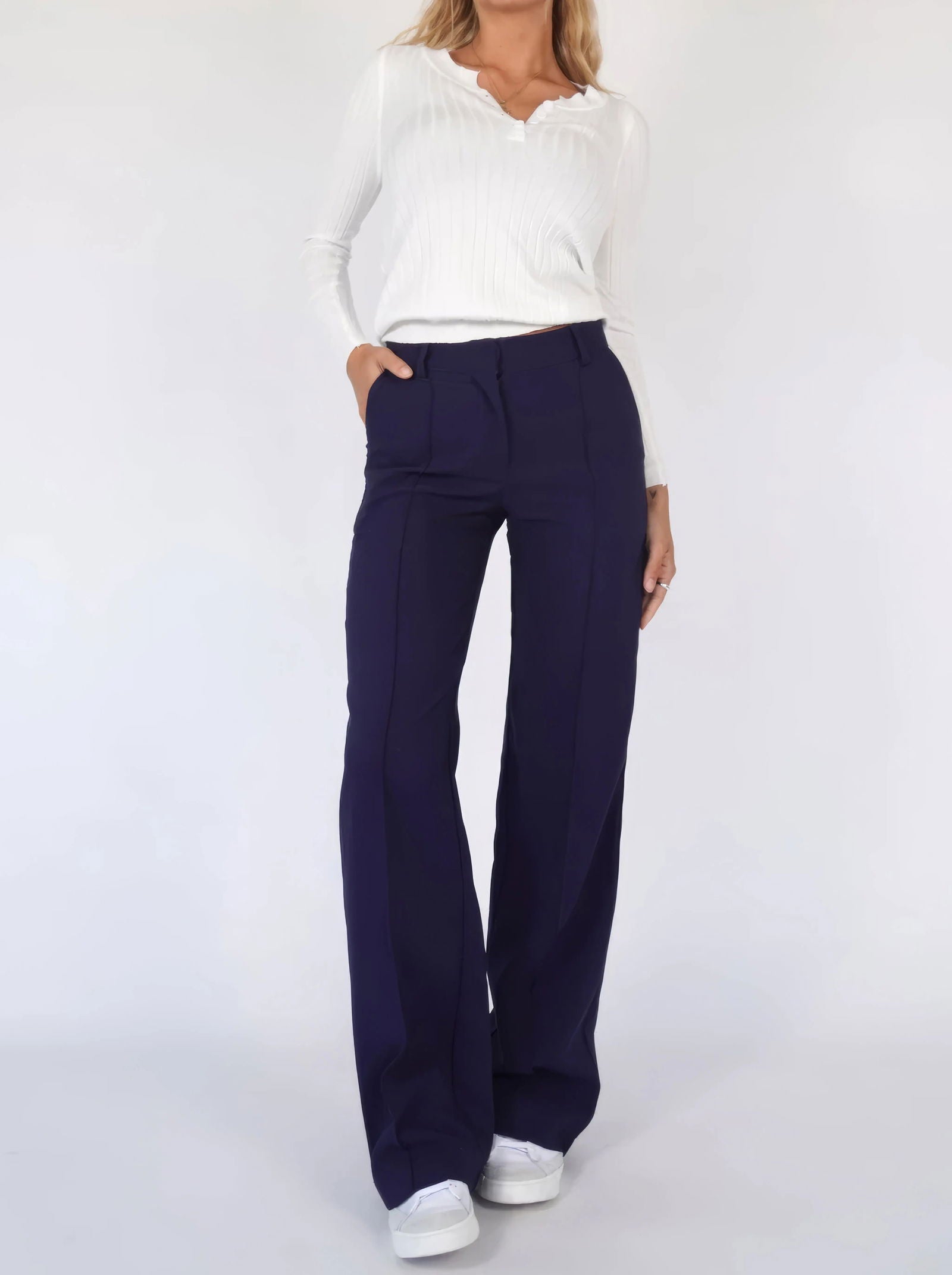Pantalon Large Zippé Pour Femme | Tendance