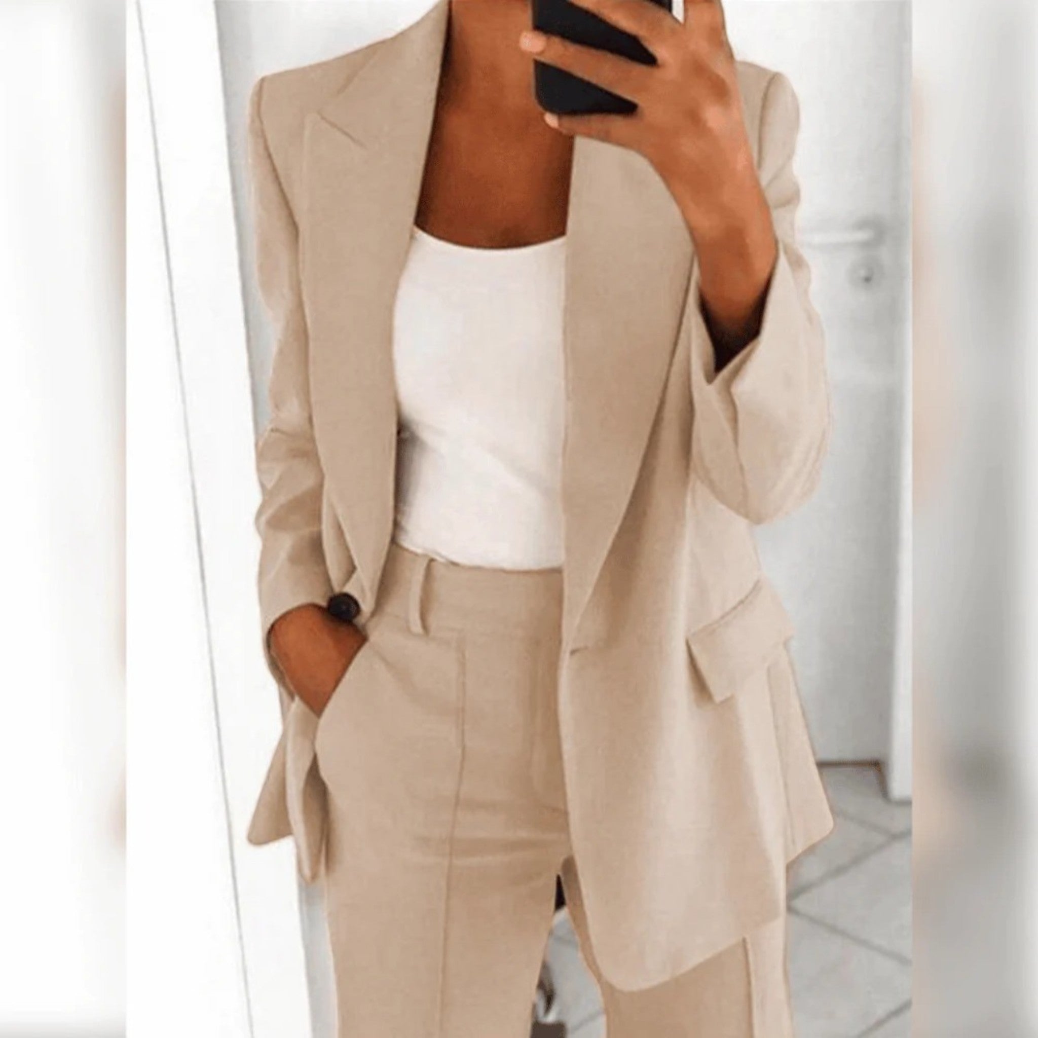 Élégant Costume Blazer Deux Pièces Pour Femmes