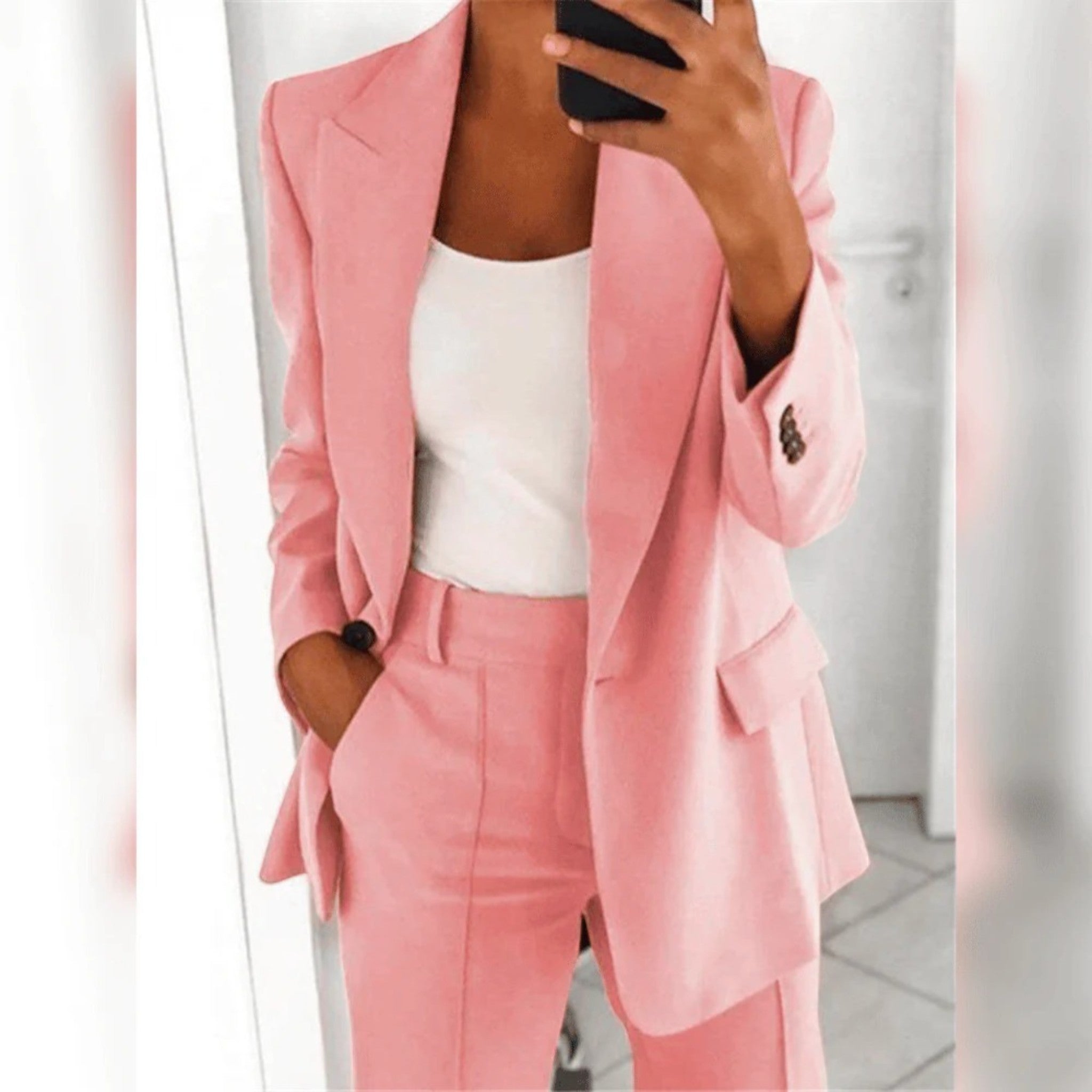 Élégant Costume Blazer Deux Pièces Pour Femmes