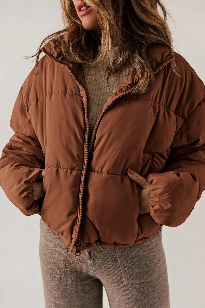 Doudoune Femme À Capuche Et Poche | Courté