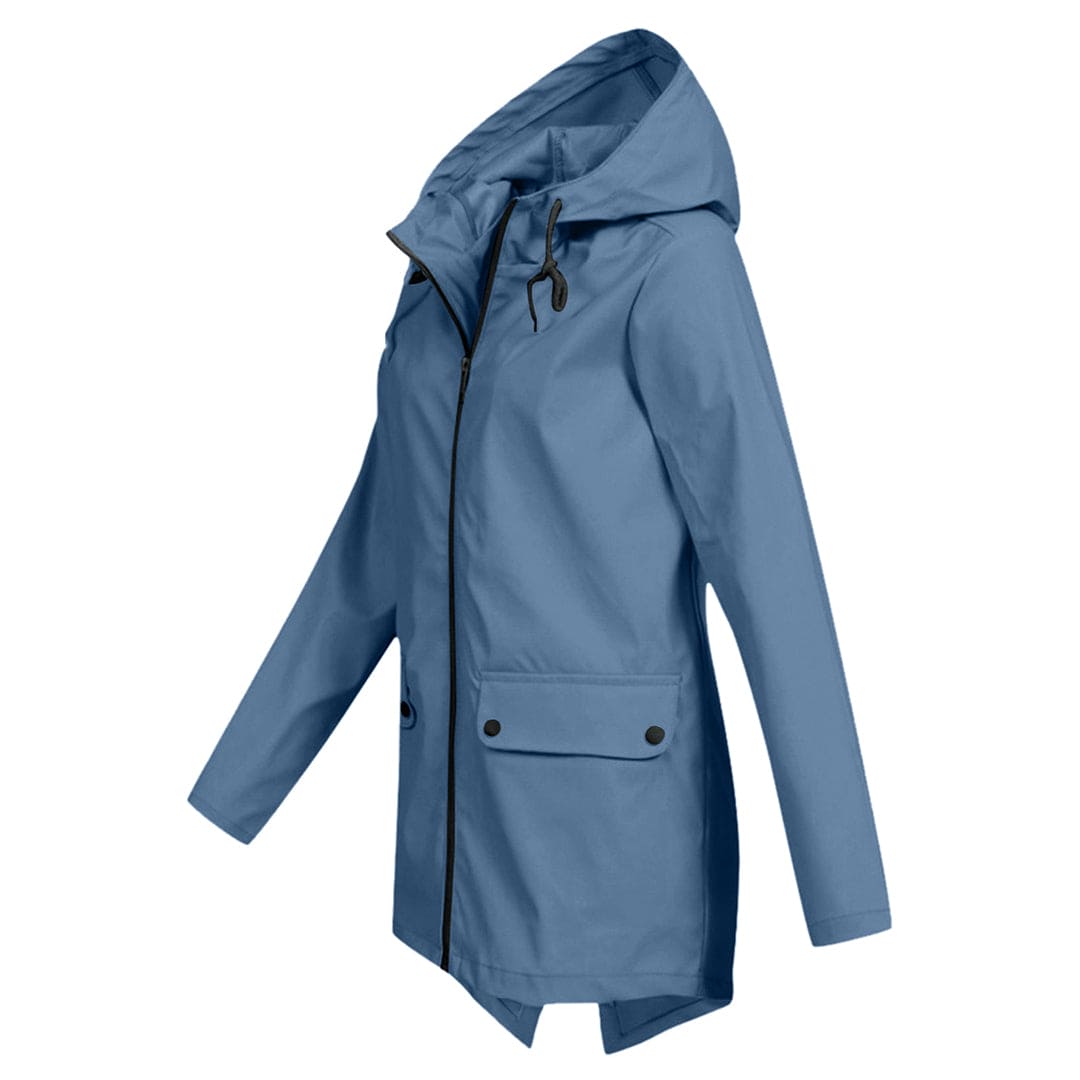 Veste De Pluie Zippée Pour Femmes | Mi-longueur