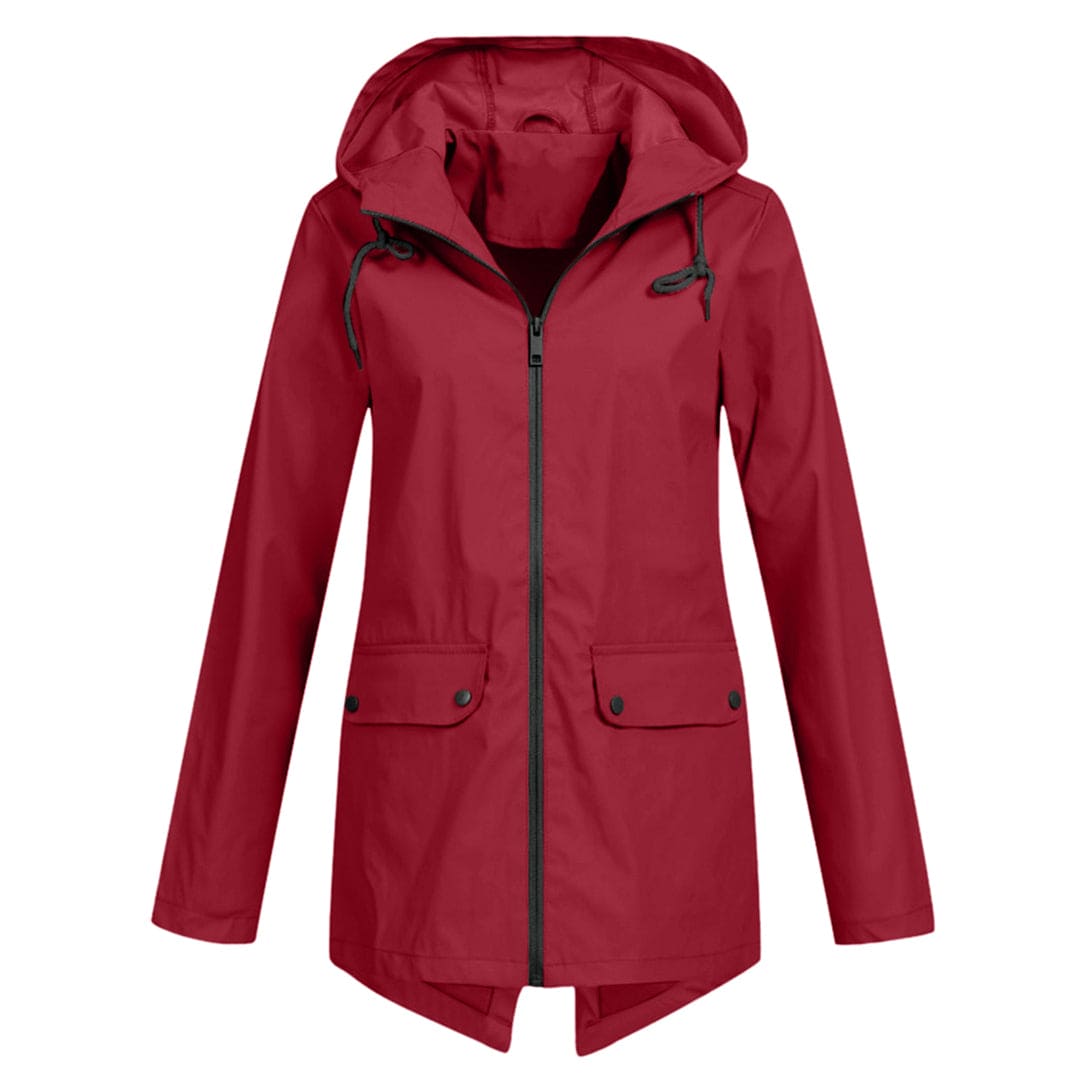 Veste De Pluie Zippée Pour Femmes | Mi-longueur
