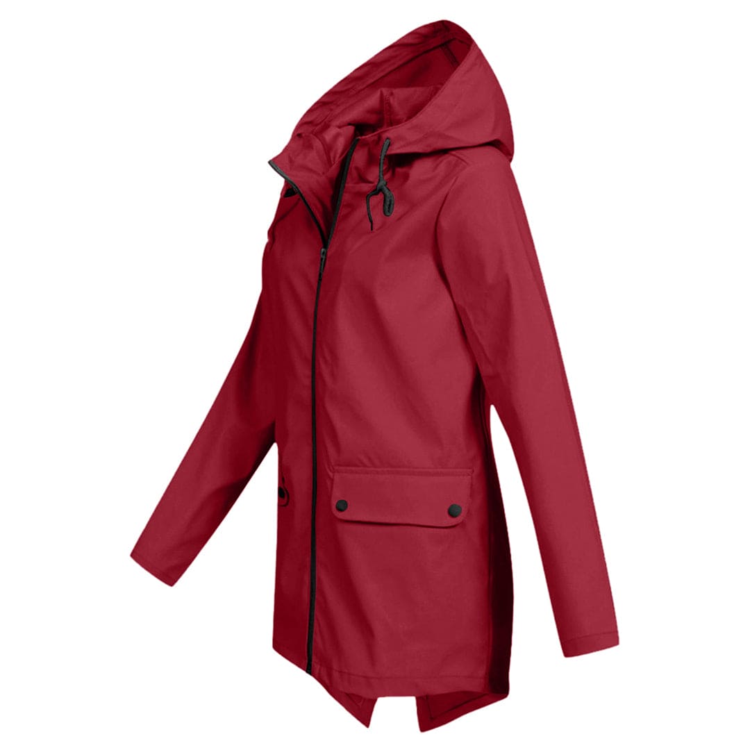 Veste De Pluie Zippée Pour Femmes | Mi-longueur