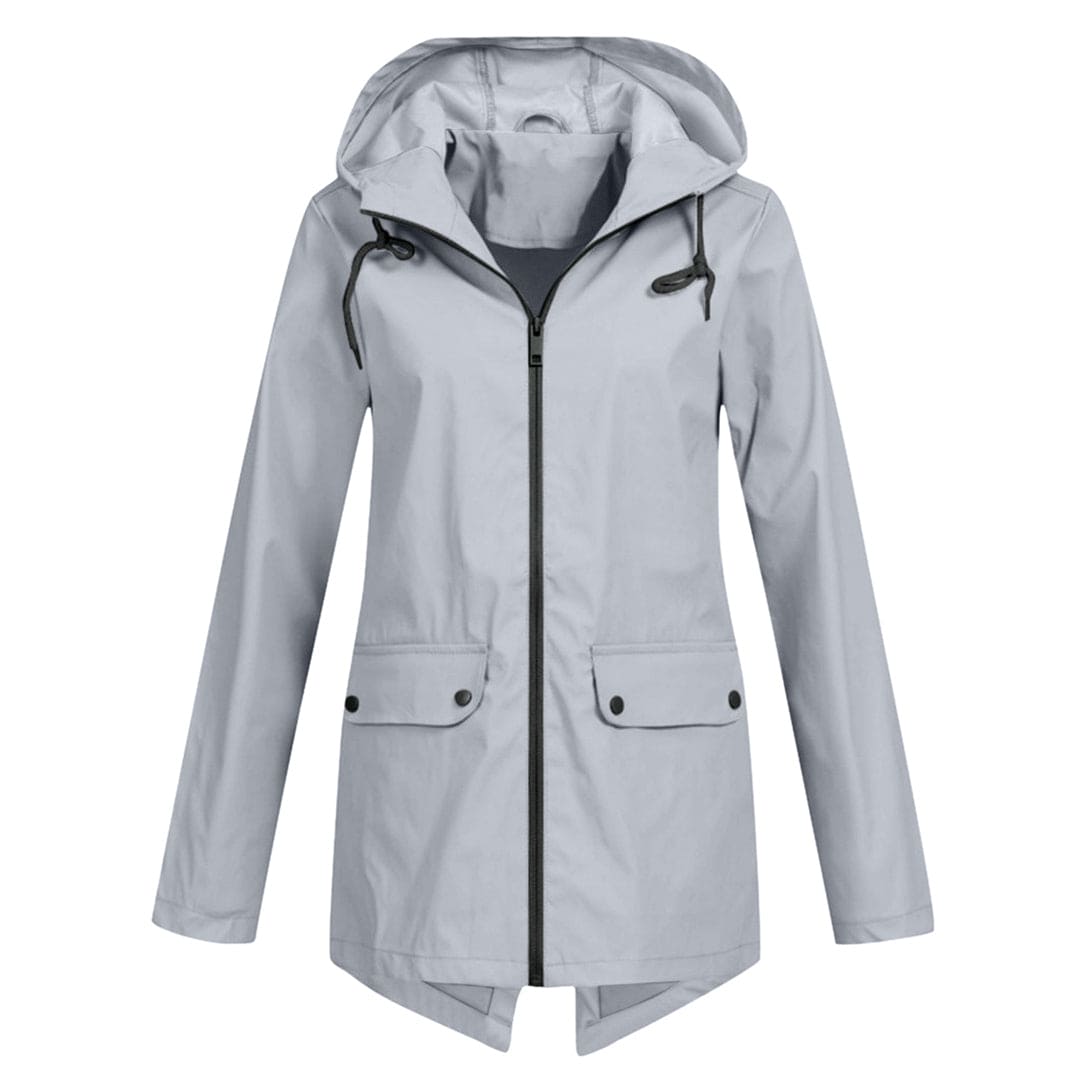 Veste De Pluie Zippée Pour Femmes | Mi-longueur