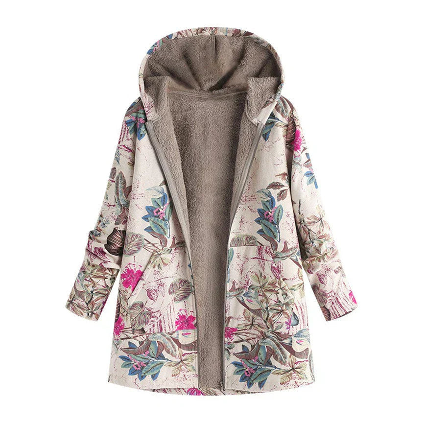 Veste À Capuche À Motifs Pour Femme | Hiver