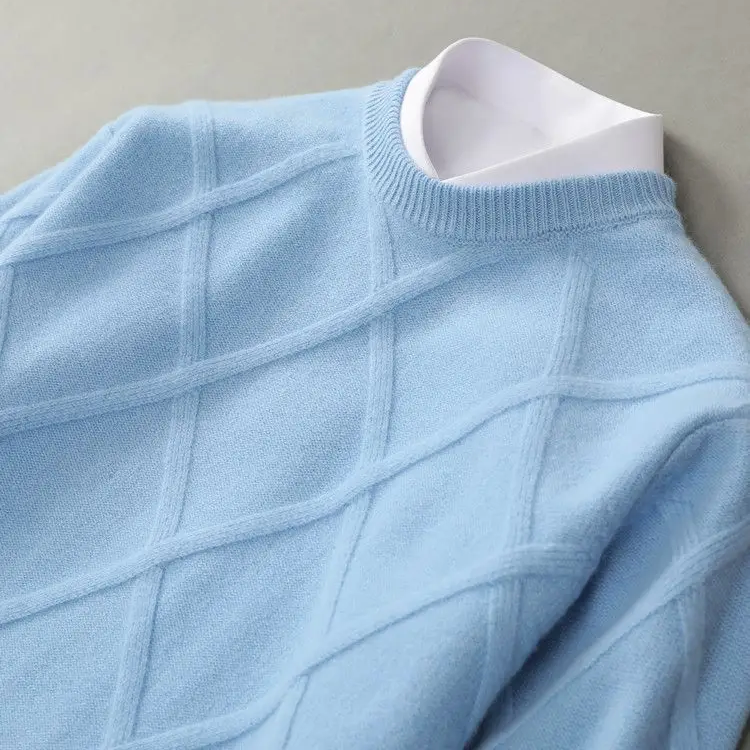 Sweat-shirt D'hiver En Cachemire À Manches Longues Pour Homme | Doublure