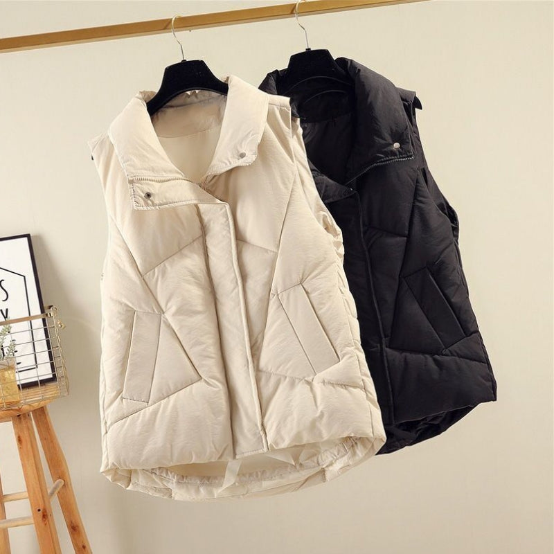 Gilet Sans Manches Avec Poches Avant Pour Femme | Hiver