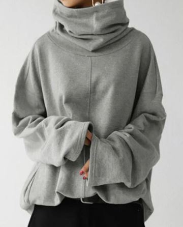 Sweat-Shirt Oversize À Col Montant Pour Femme | Manches Larges