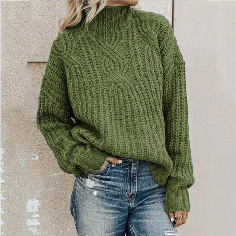 Pull Col Roulé Stylé En Tricot Pour Femme | Hiver
