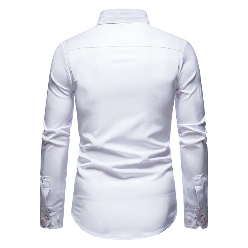 Chemise Homme Cintrée Imprimée À Manches Longues | Tendance