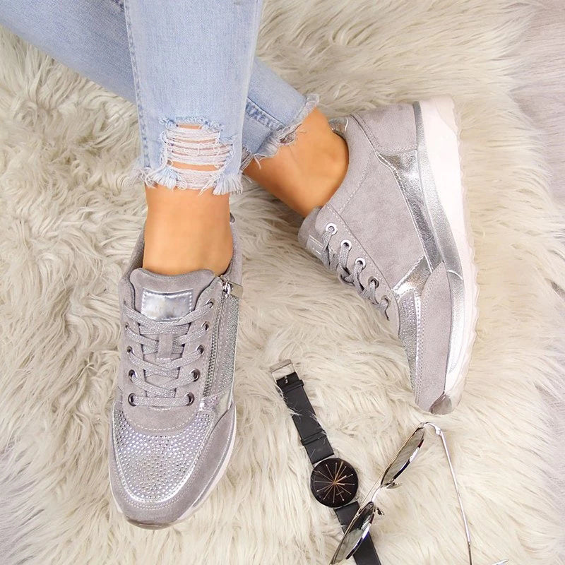 Baskets Tendance À Lacets Pour Femme | Semelle Antidérapante