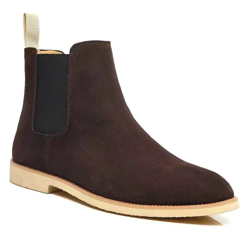 Bottines Chelsea classiques aspect suédé pour homme | Longueur cheville