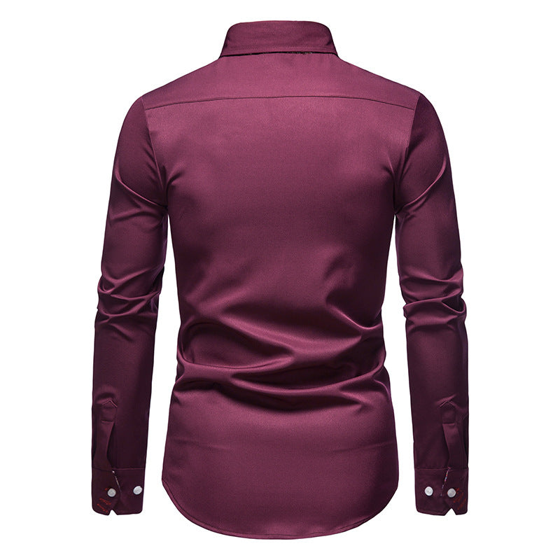 Chemise Homme Cintrée Imprimée À Manches Longues | Tendance