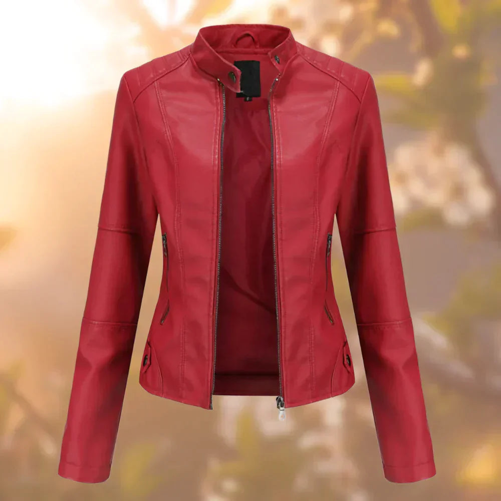 Veste En Cuir Pour Femme | Manches Longues