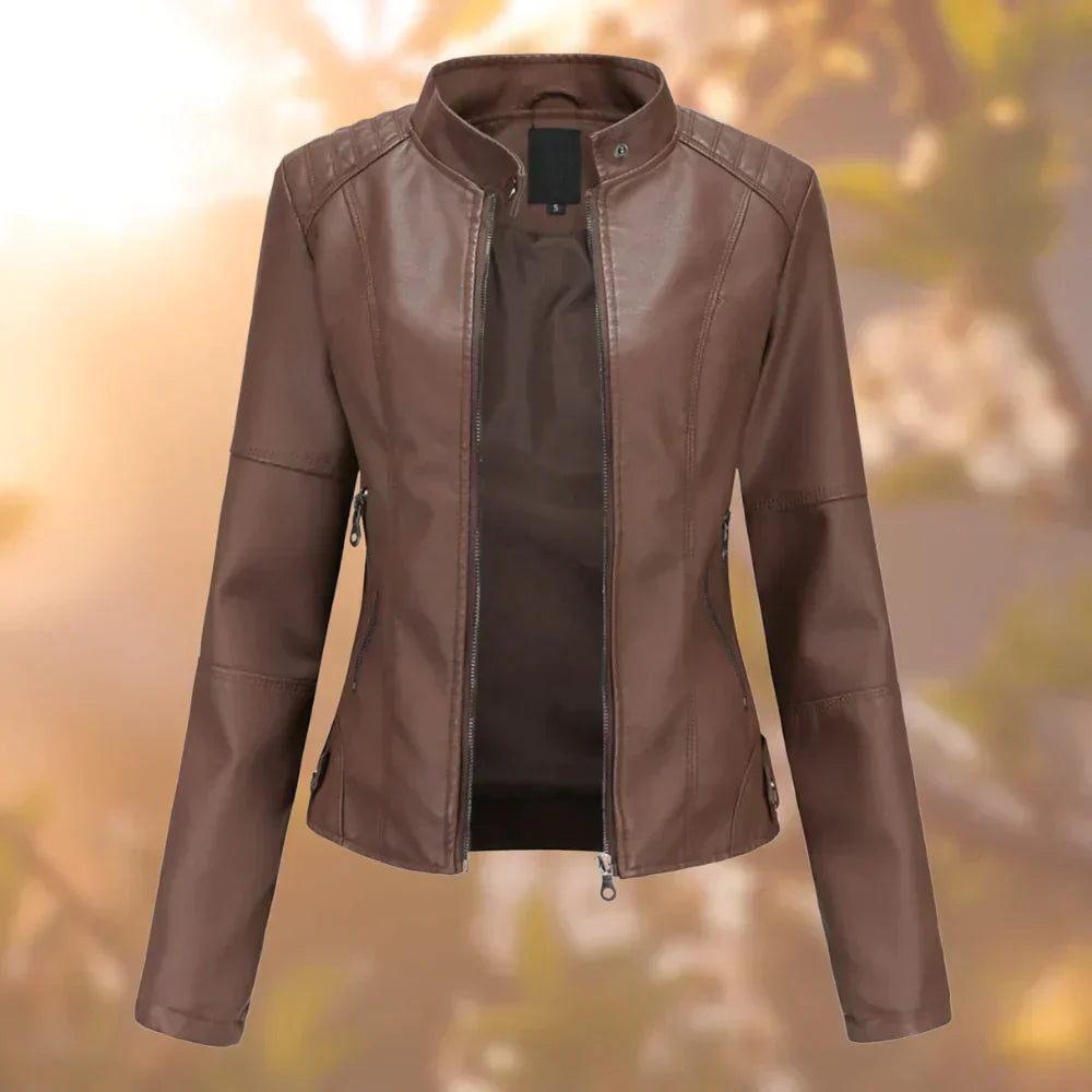 Veste En Cuir Pour Femme | Manches Longues