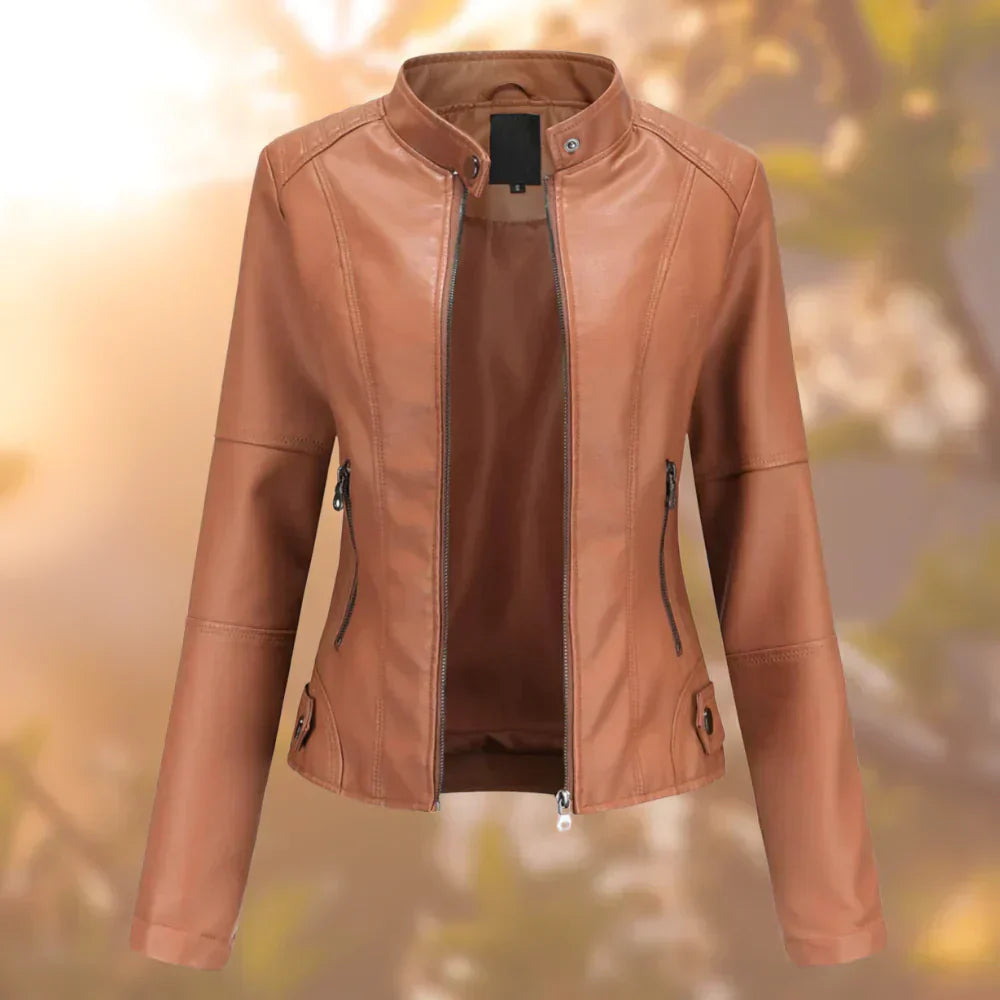 Veste En Cuir Pour Femme | Manches Longues