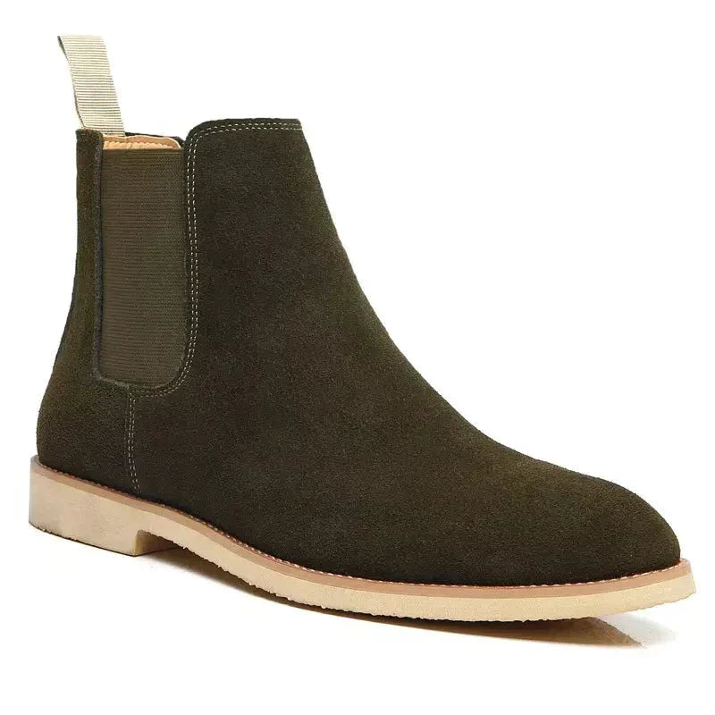 Bottines Chelsea classiques aspect suédé pour homme | Longueur cheville