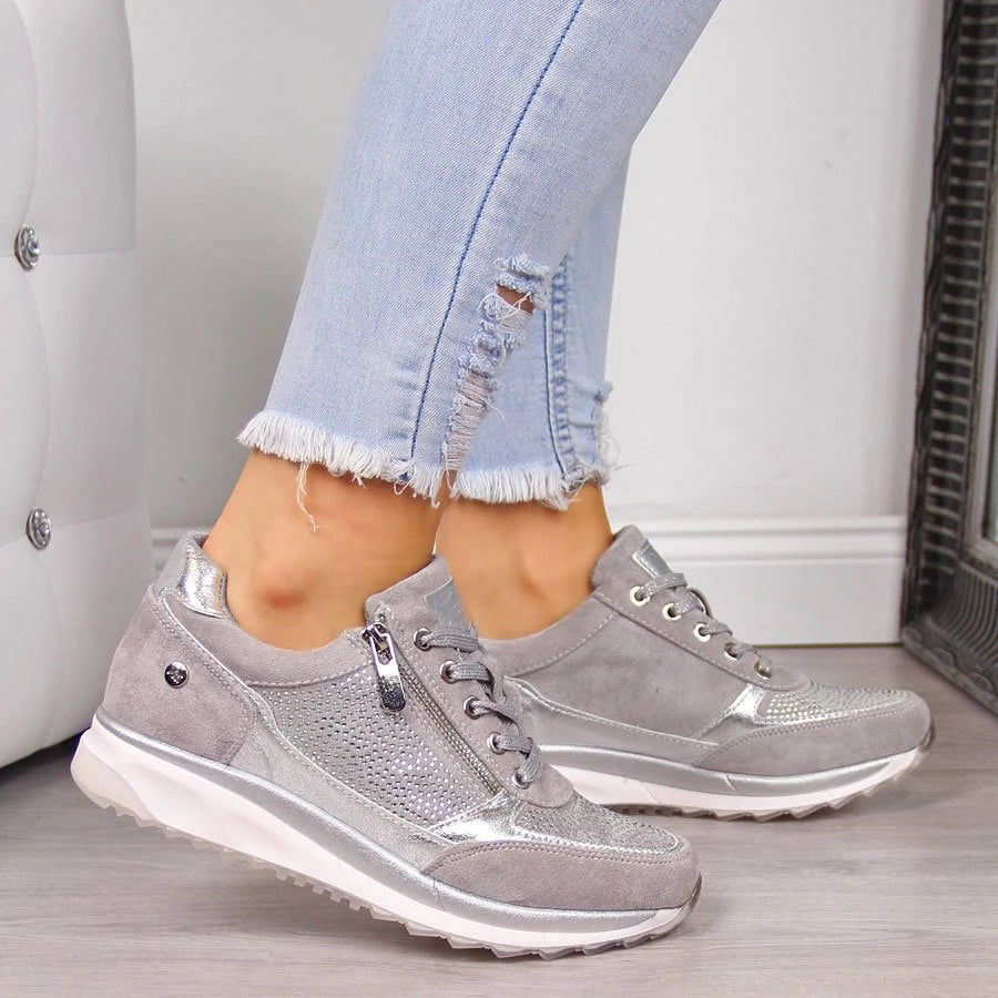 Baskets Tendance À Lacets Pour Femme | Semelle Antidérapante