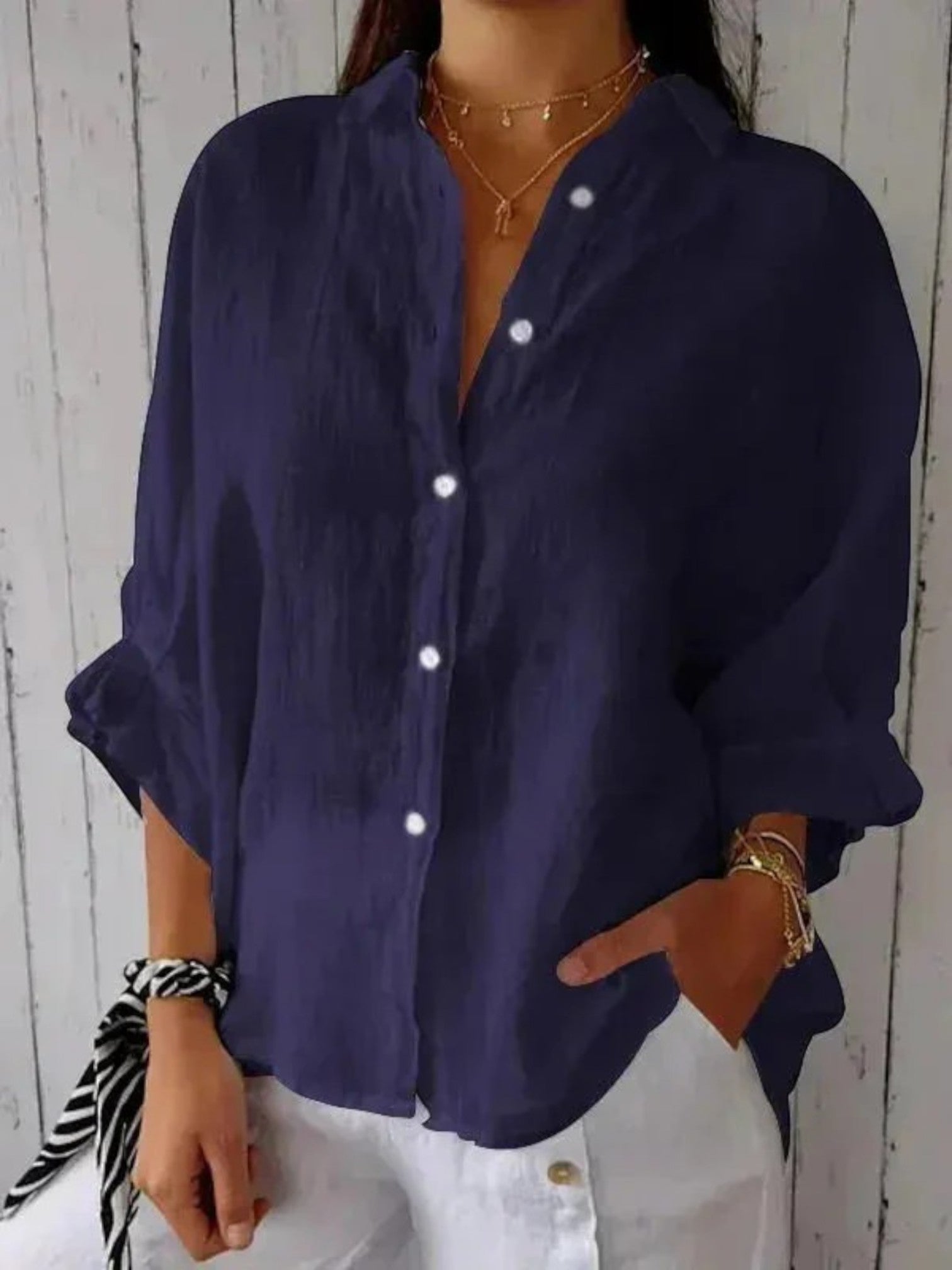 Chemise D'été Confortable Pour Femmes | Manches Longues