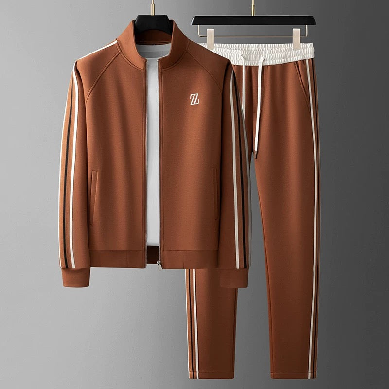 Ensemble De Survêtement Zippé 2 Pièces Pour Homme | Manches Longues