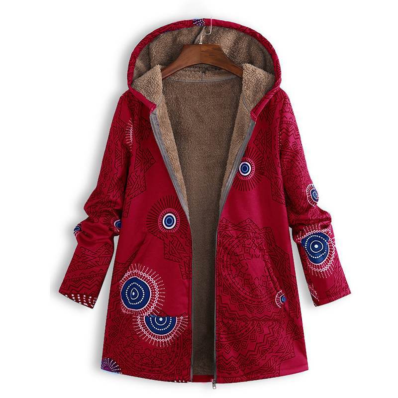 Veste À Capuche À Motifs Pour Femme | Hiver