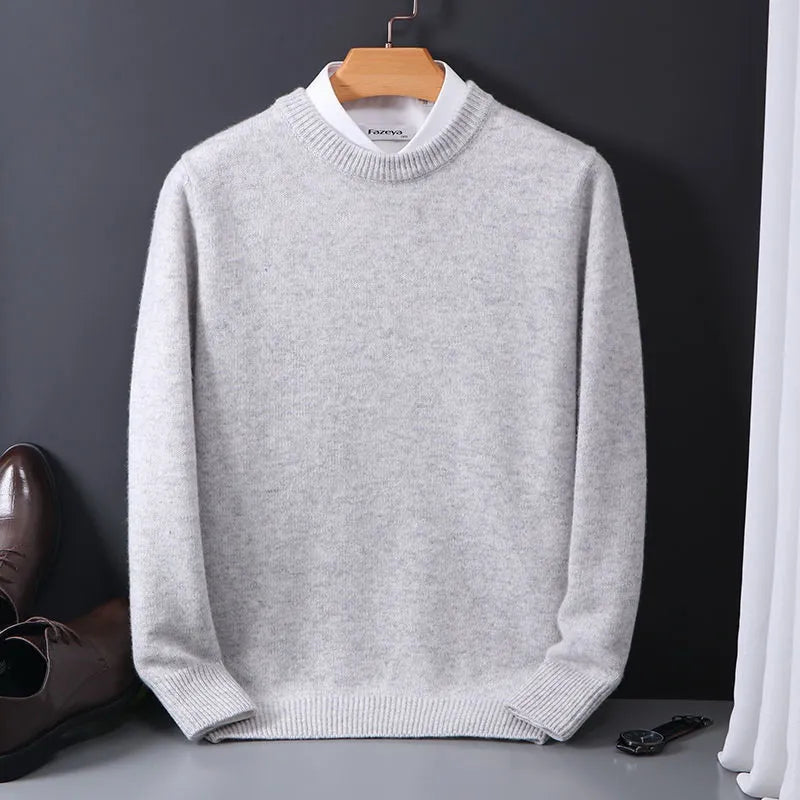 Pull En Cachemire Col Rond Pour Homme | Manches Longues