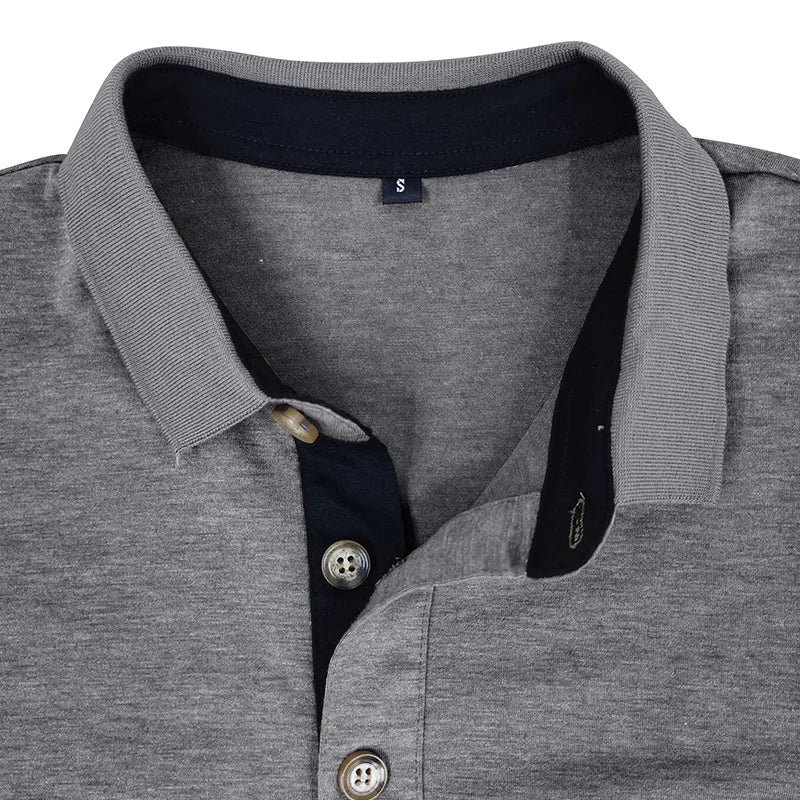 Polo À Manches Longues Pour Homme | Poche Poitrine