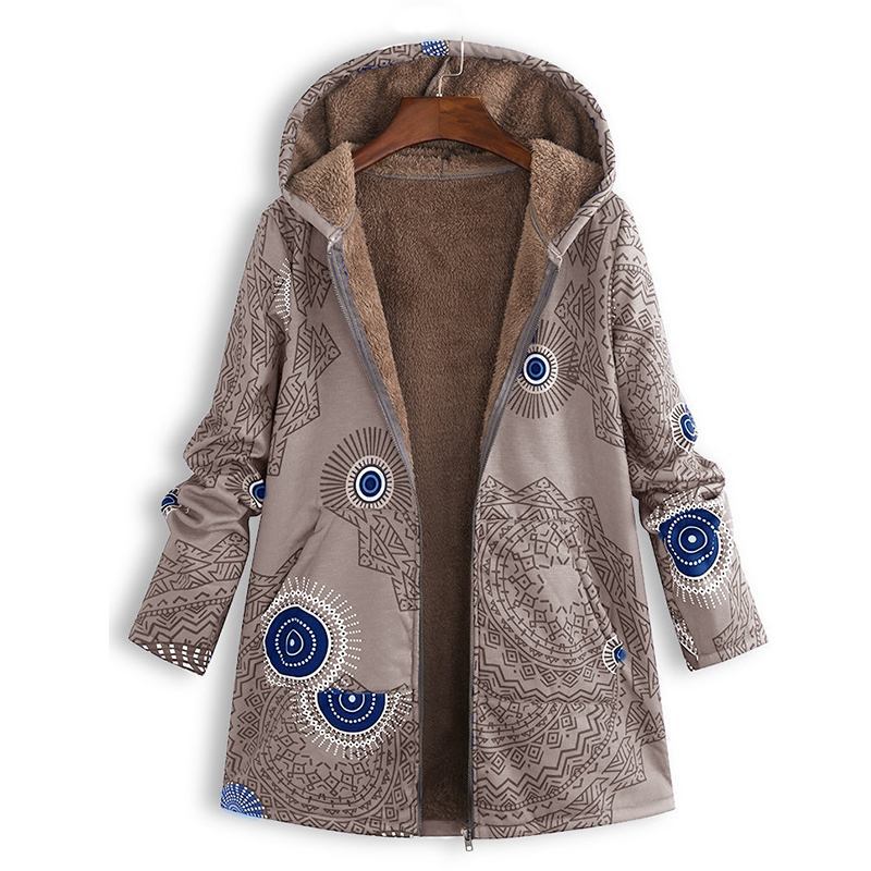 Veste À Capuche À Motifs Pour Femme | Hiver