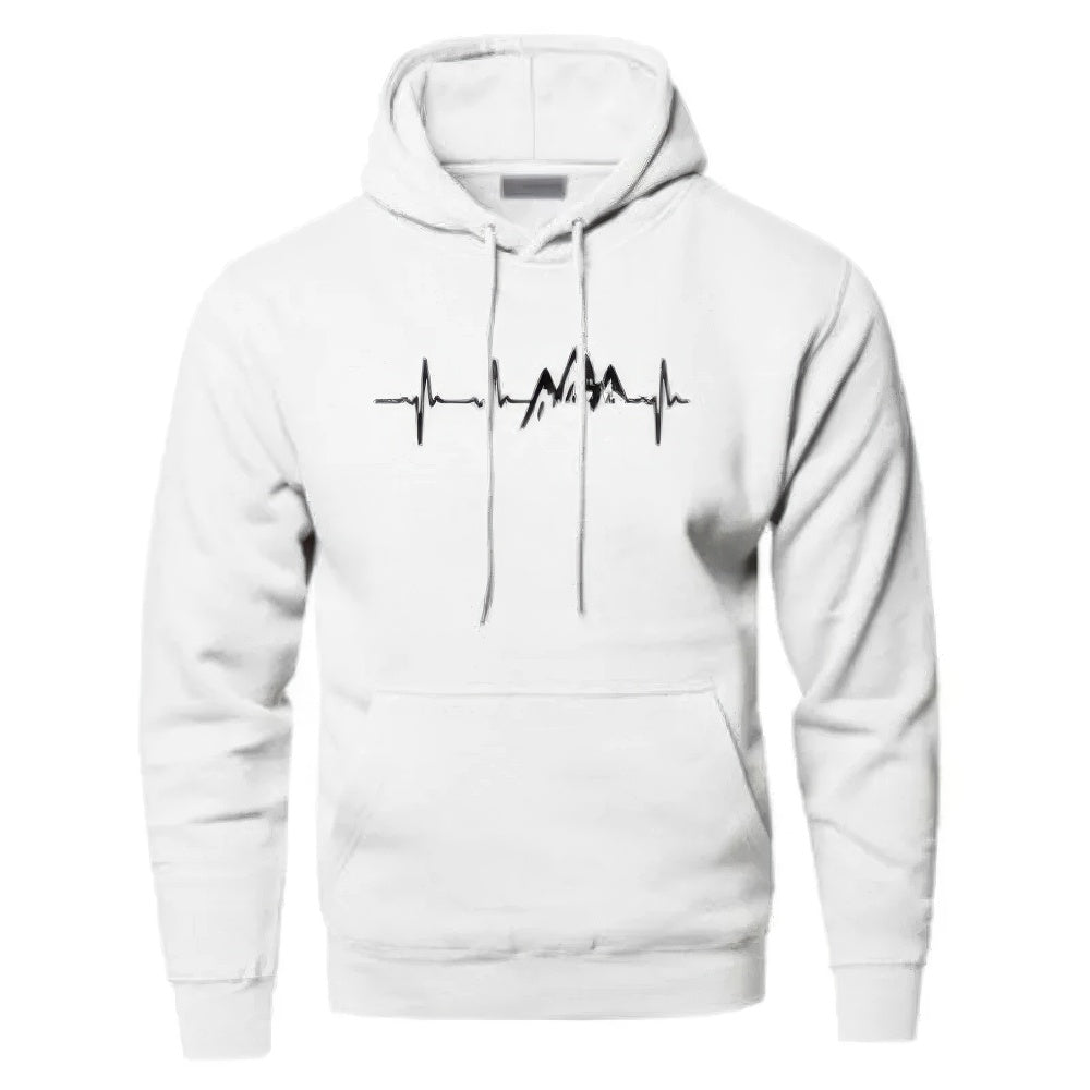 Sweat-Shirt Graphique Mountain Heartbeat Pour Homme | Manches Longues