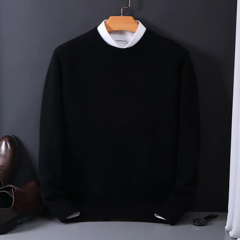 Pull En Cachemire Col Rond Pour Homme | Manches Longues