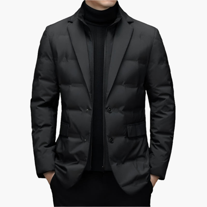 Veste D'hiver Matelassée Pour Homme | Revers Crantés