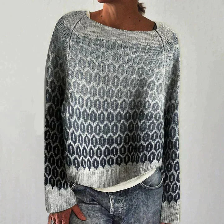 Pull Court En Maille Dégradée Pour Femme | Col Bateau