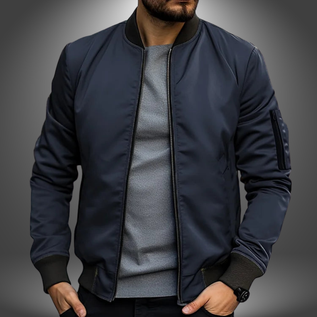 Veste De Transition Zippée Pour Homme | Poignets Côtelés
