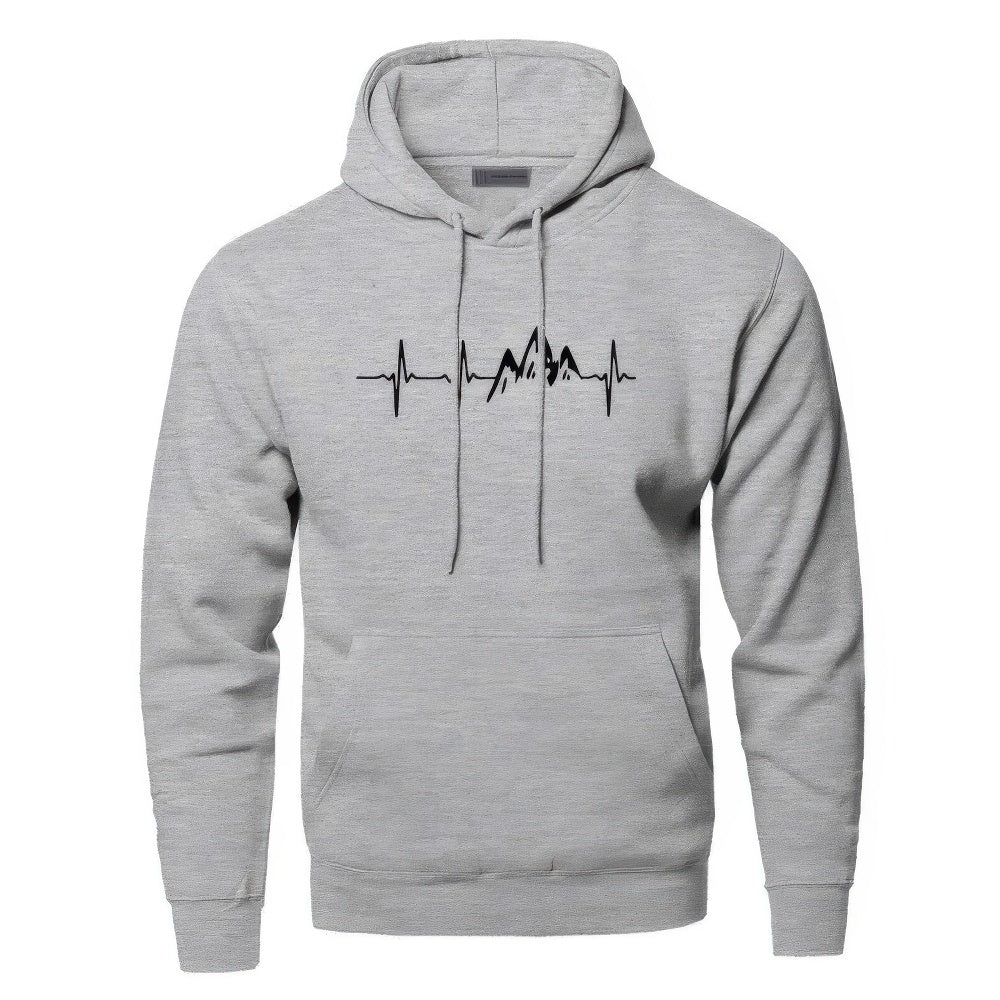 Sweat-Shirt Graphique Mountain Heartbeat Pour Homme | Manches Longues